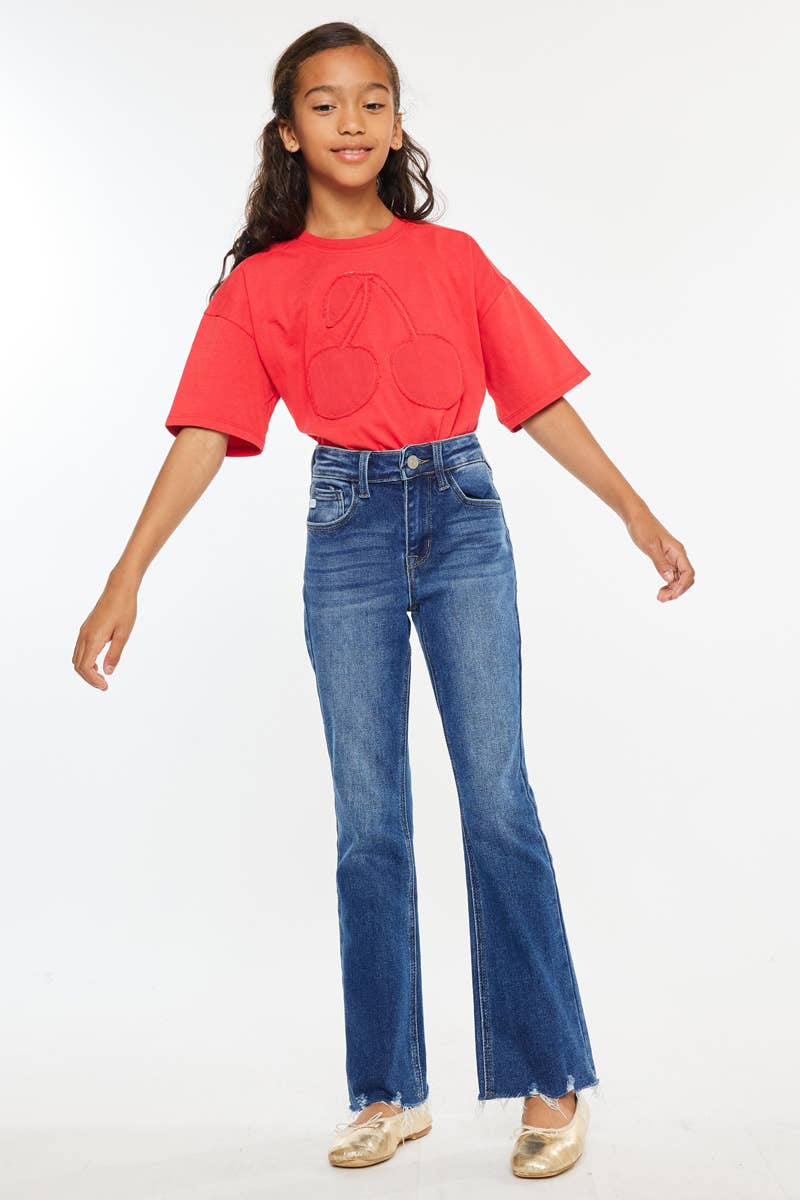 YOUTH HIGH RISE BOOTCUT JEANS YC11259D