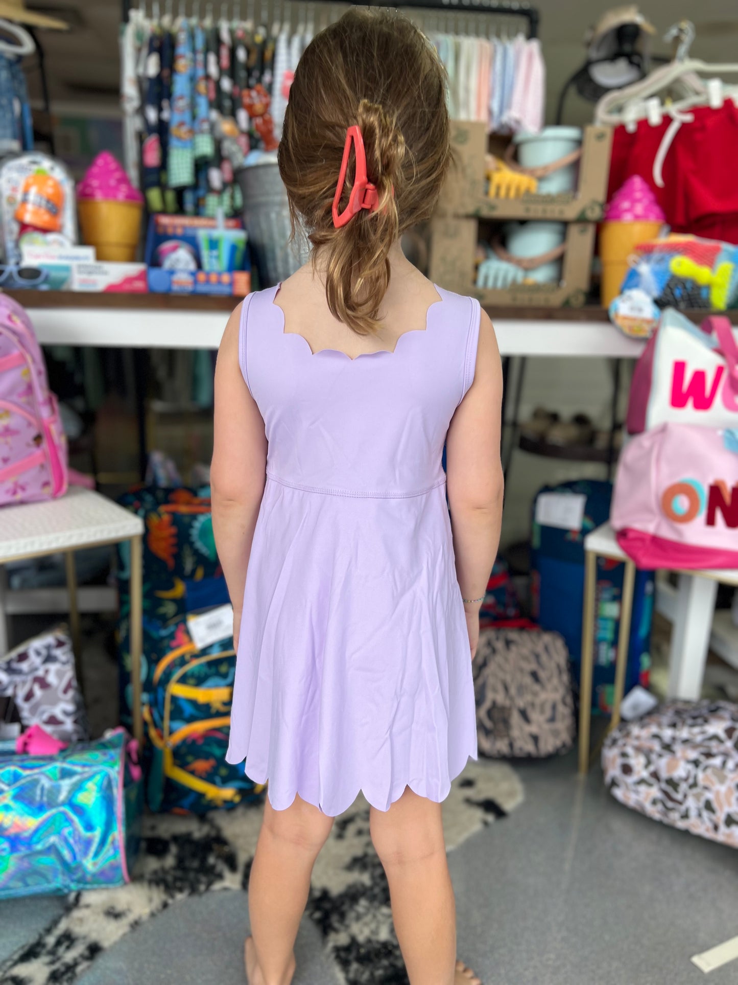 Purple active wear dress/with shorts