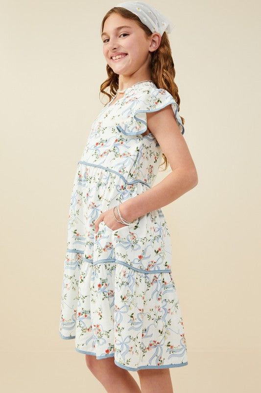 Sassy floral bow dress
