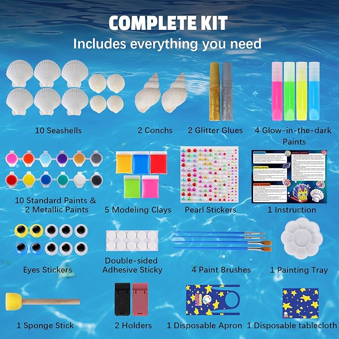 Glow in The Dark Shell Painting Kit