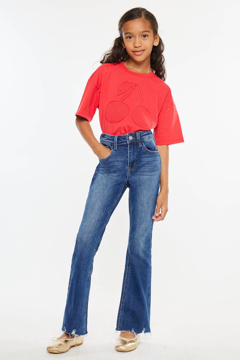 YOUTH HIGH RISE BOOTCUT JEANS YC11259D