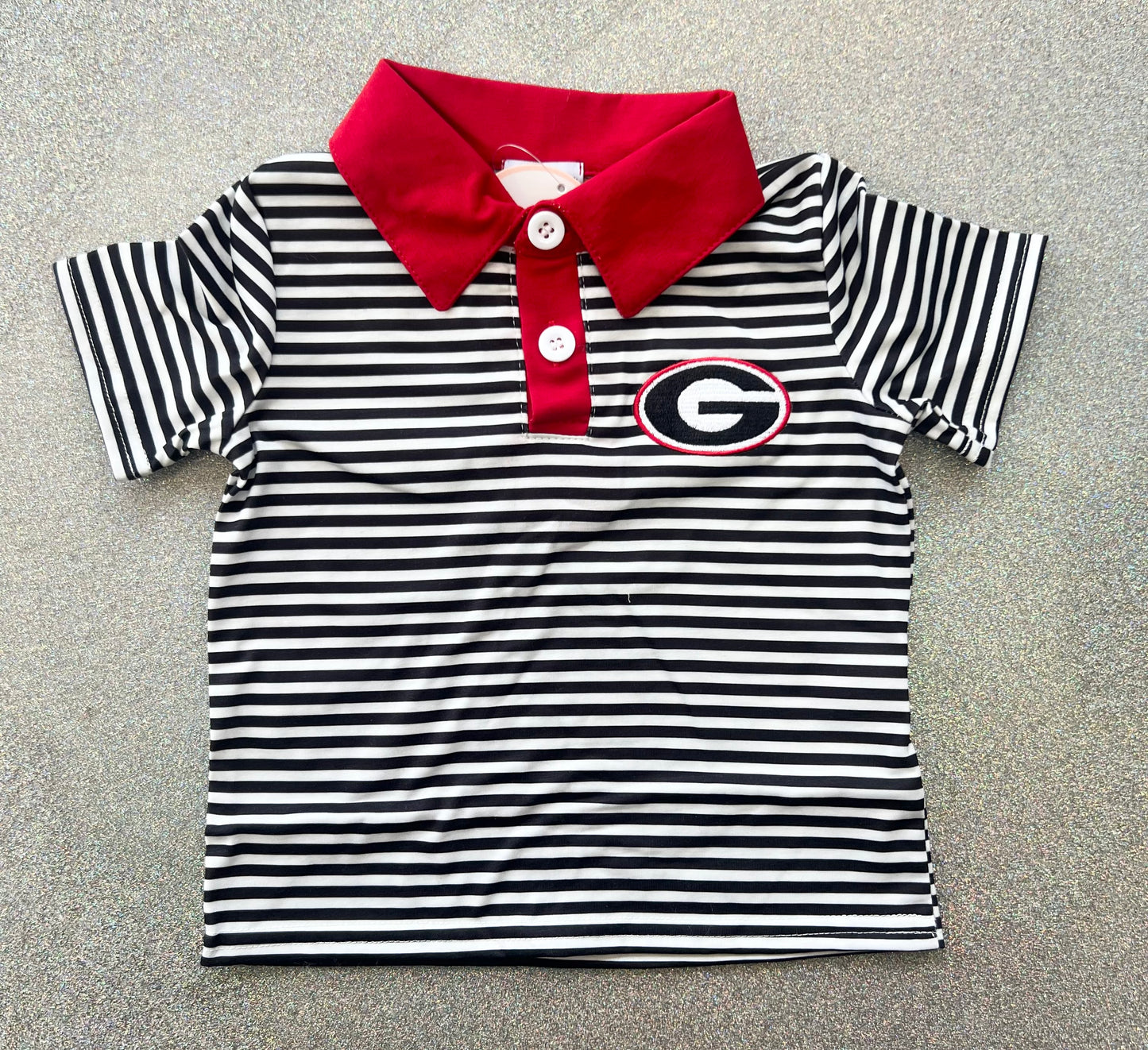 Red and black polo