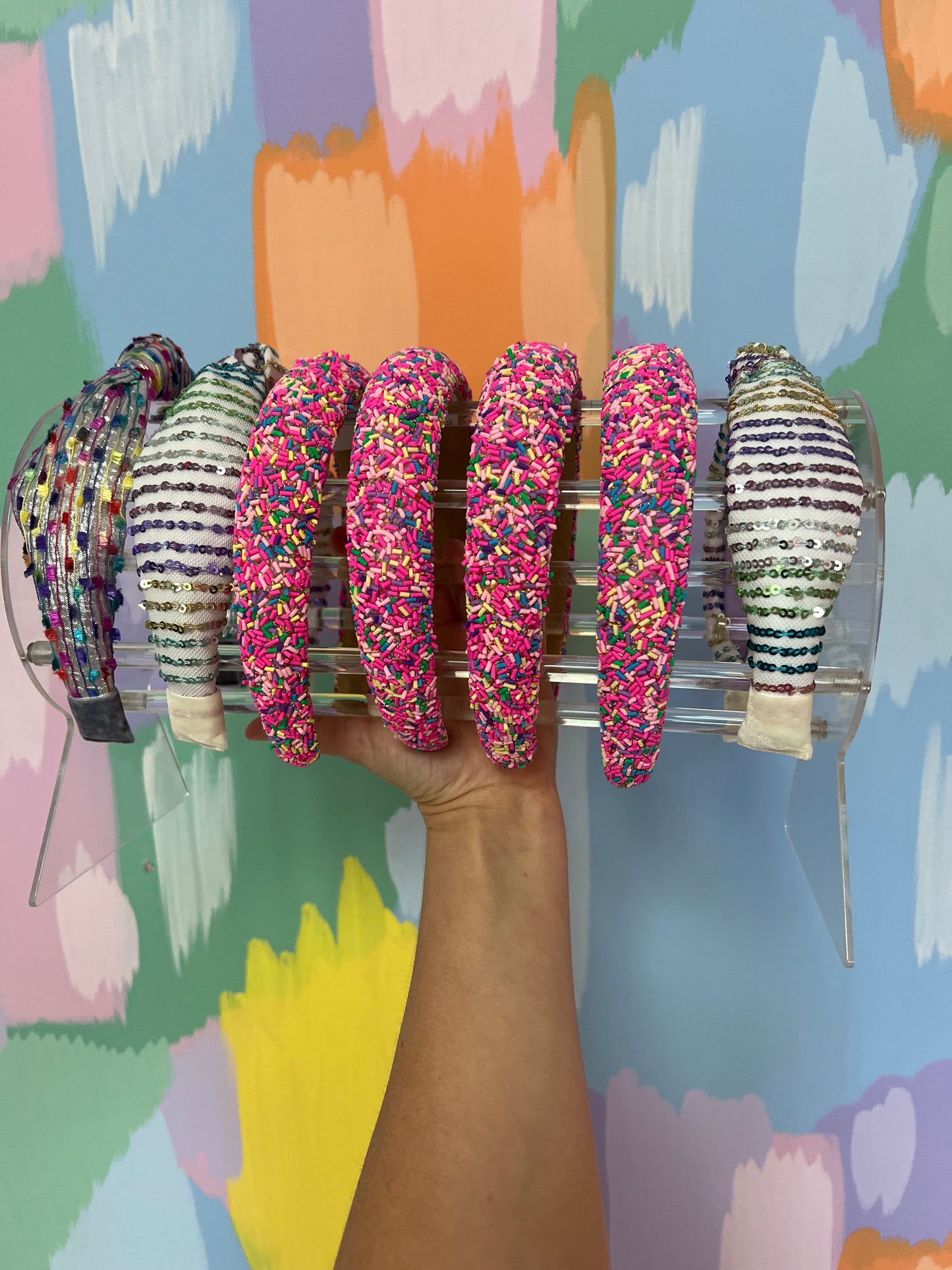 Pink sprinkle headband