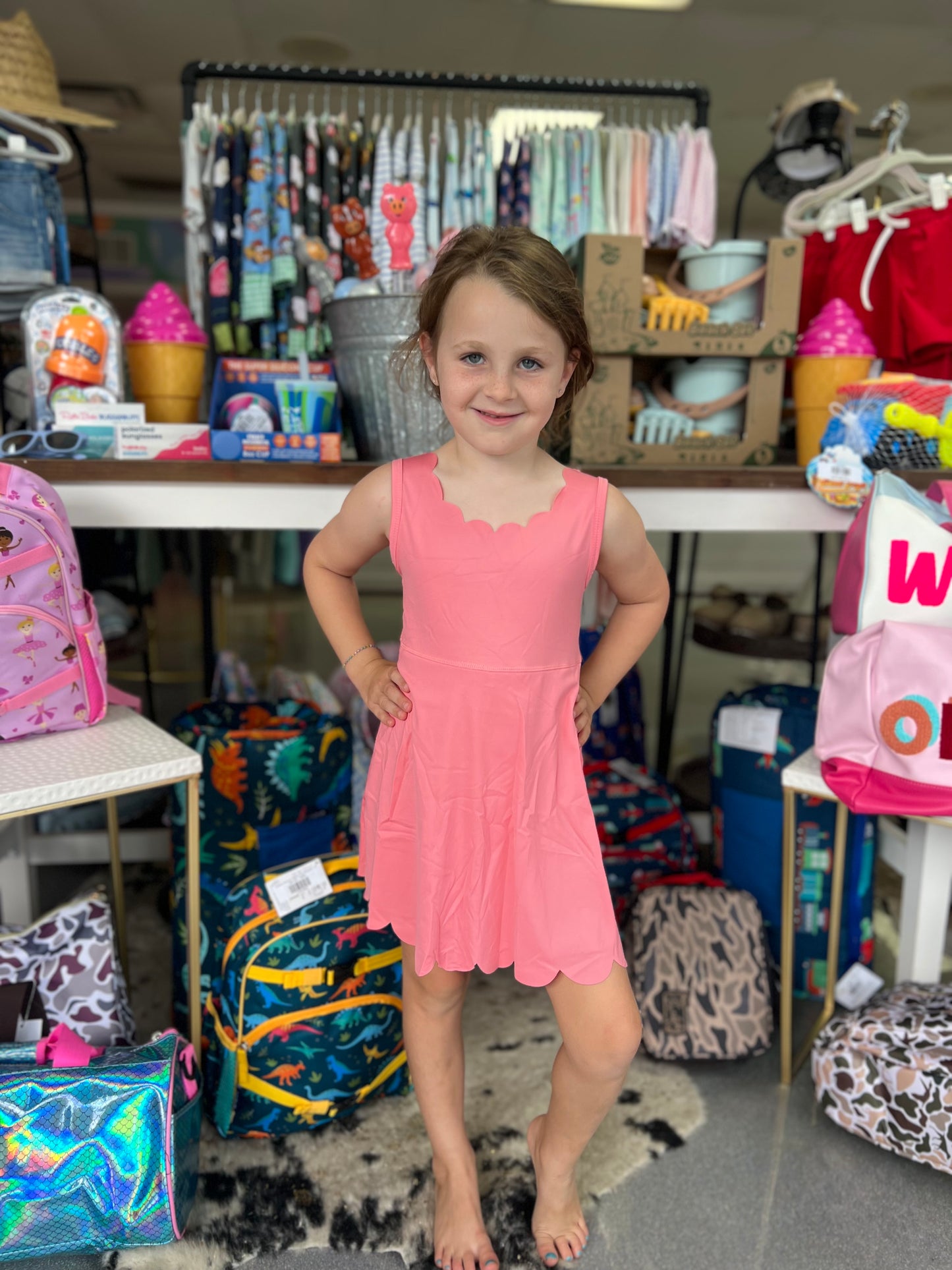 Coral active wear dress/with shorts