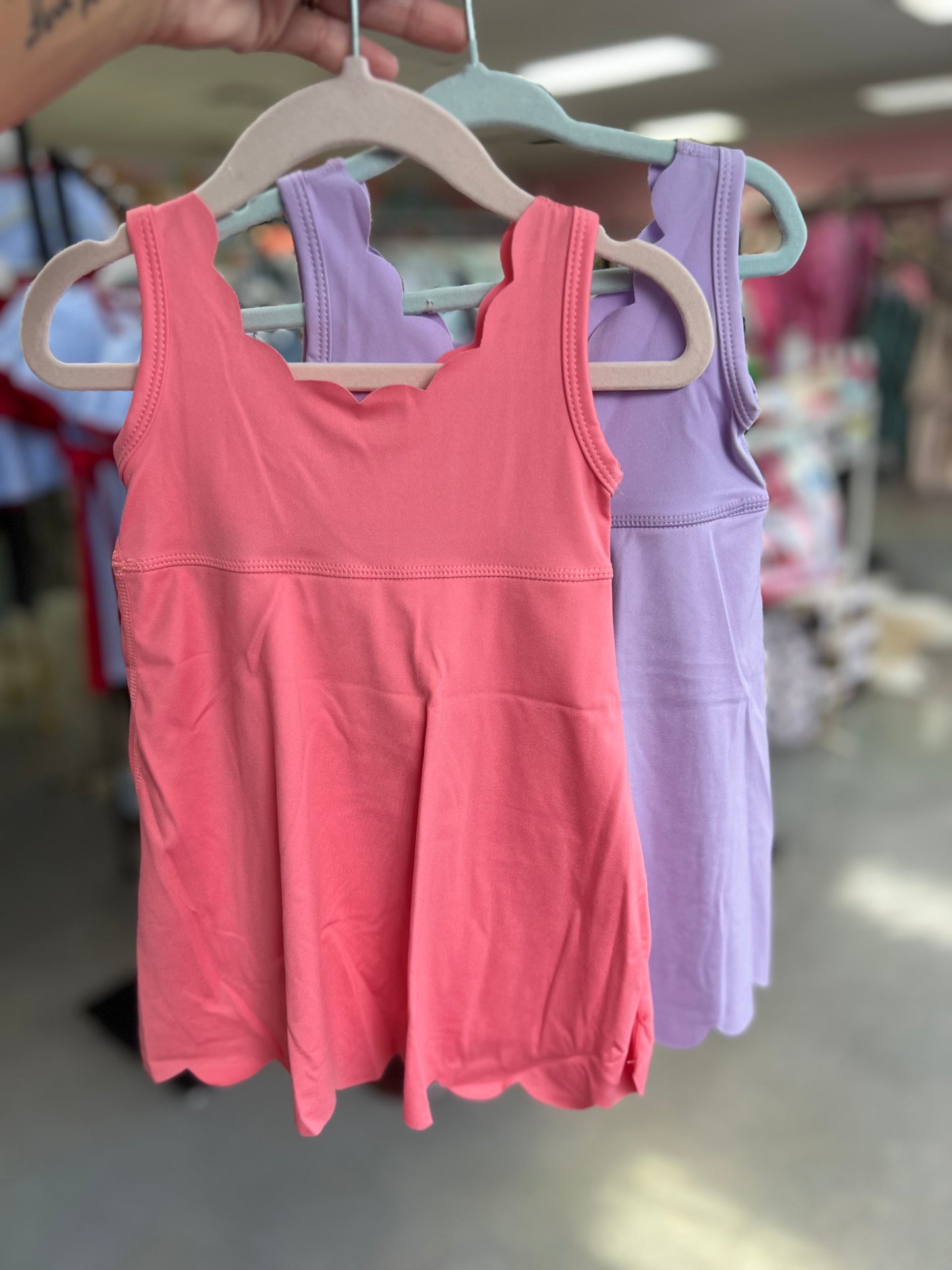 Coral active wear dress/with shorts