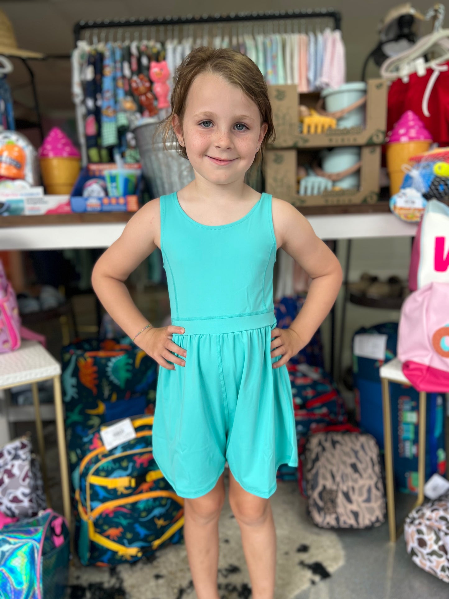 Seagreen active wear romper