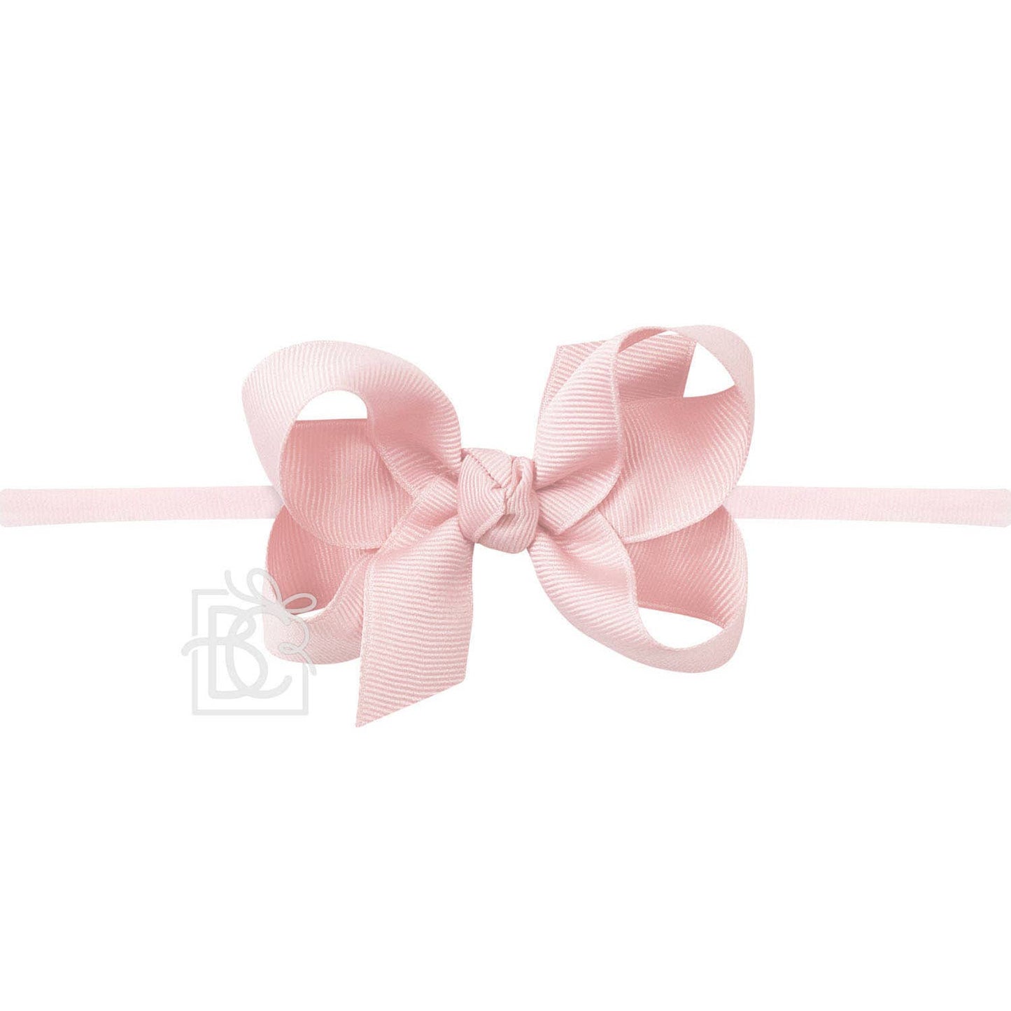 1/4" NYLON PANTYHOSE HEADBAND W/SIGNATURE GROSGRAIN BOW