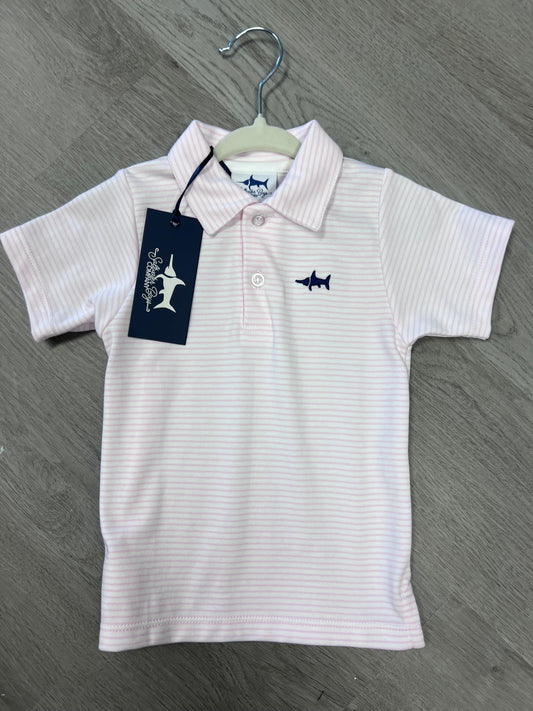 Saltwater boys pink polo