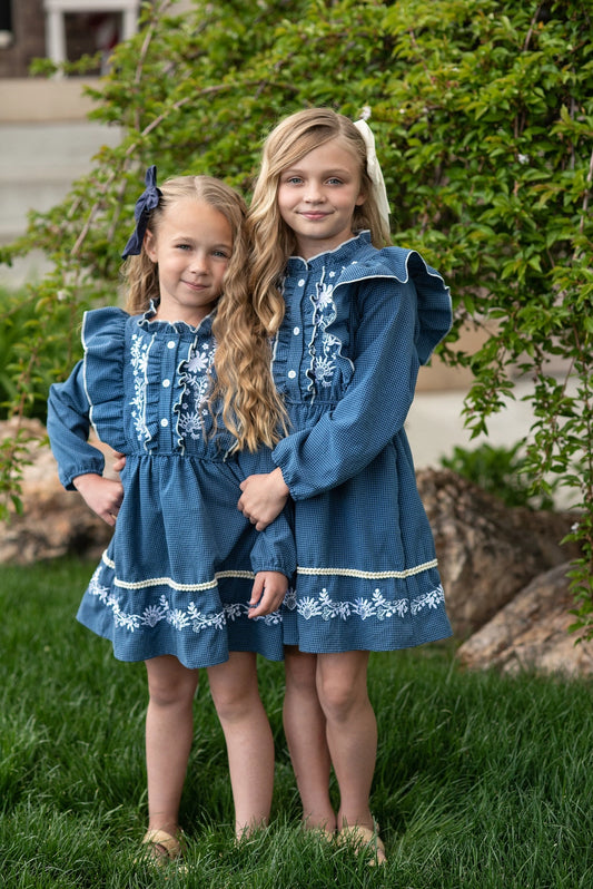 Embroidered fall dress