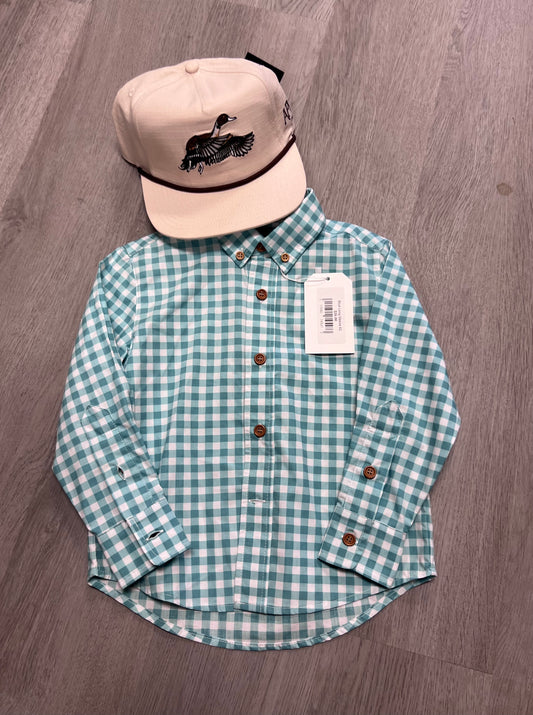 Blue long sleeve button up