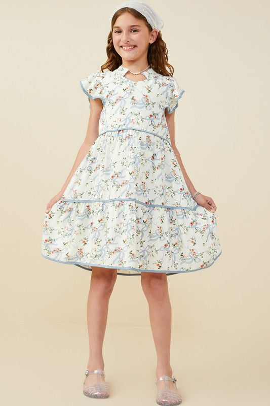 Sassy floral bow dress