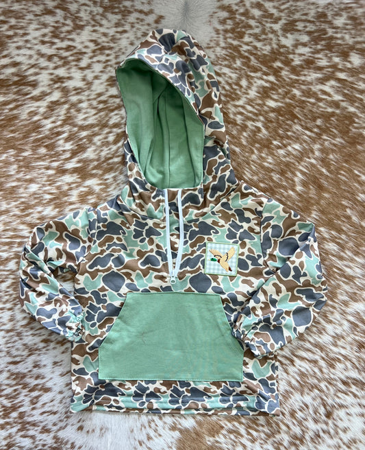 camo duck pullover