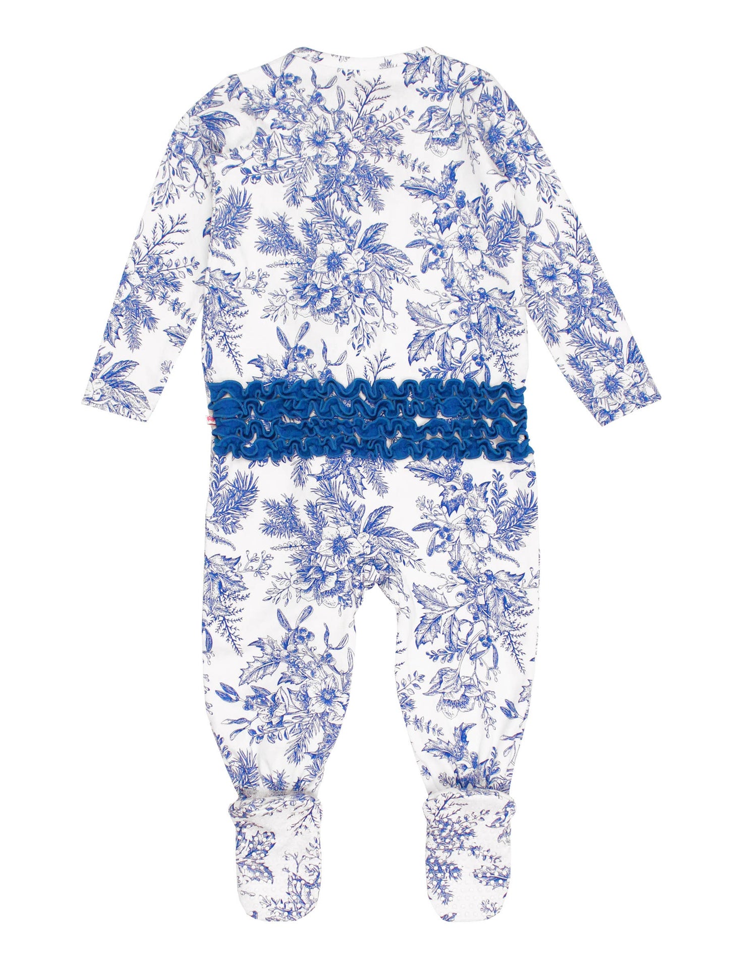 Baby Girls Winter Bliss Toile Modal Footed Ruffle One Piece Pajama