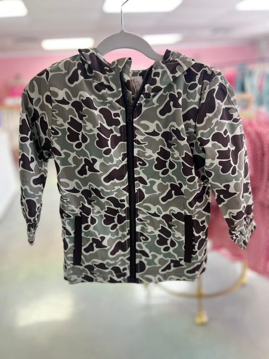 old camo windbreaker