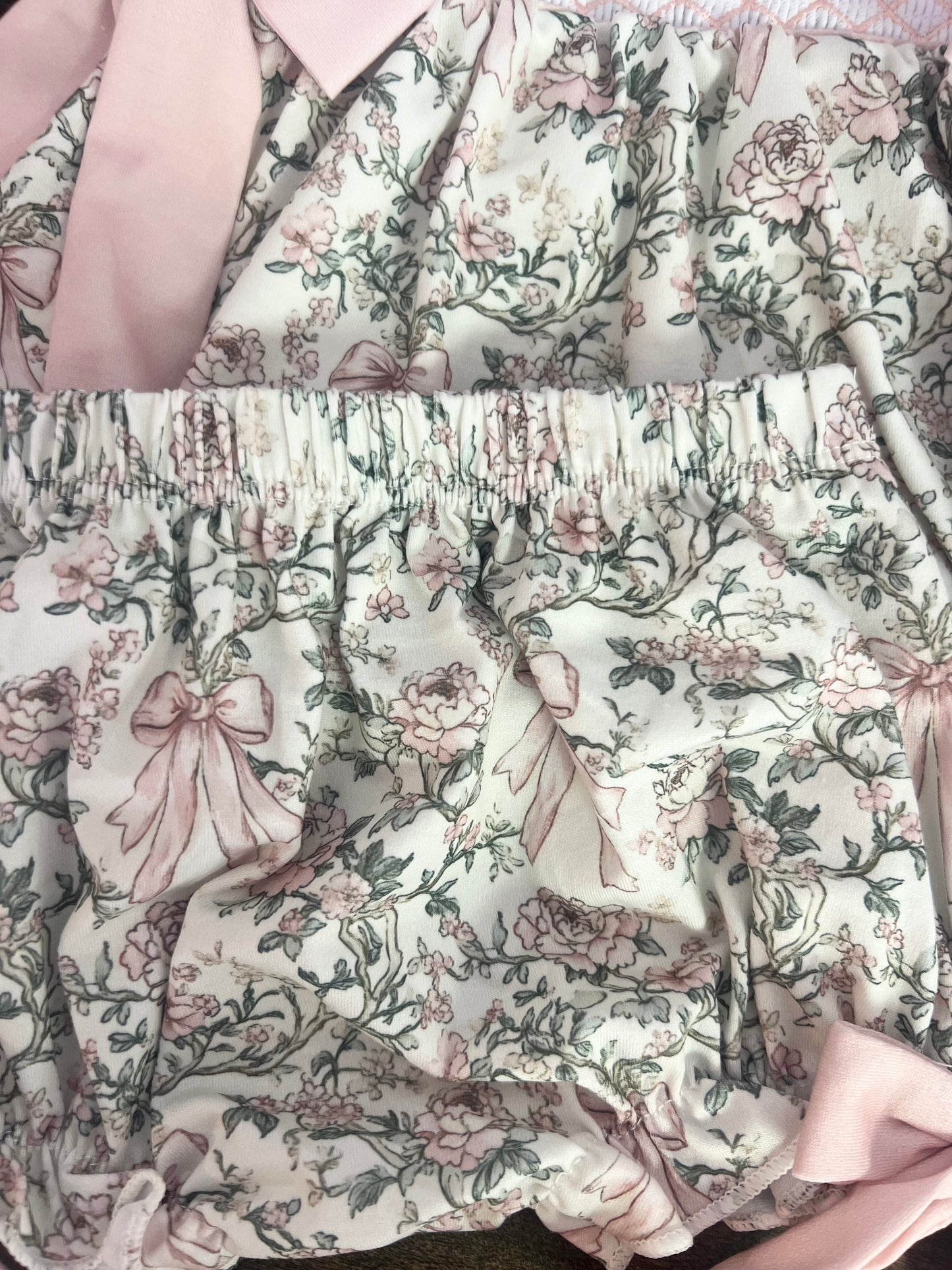 Grandma’s floral couch diaper set