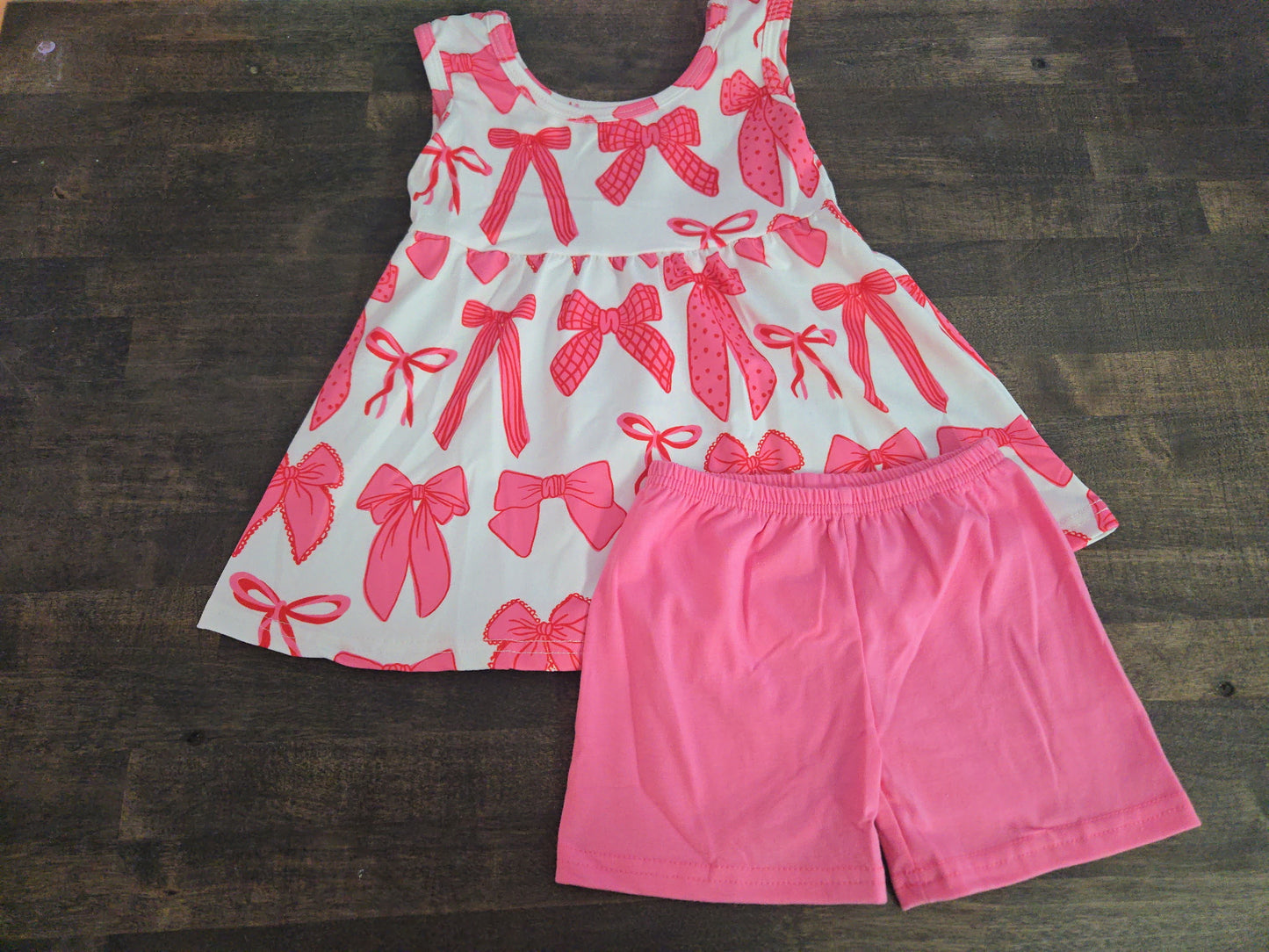 Preppy pink bow set