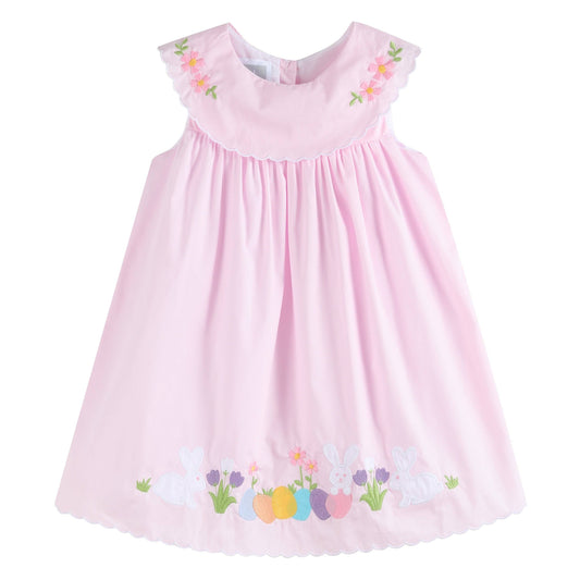 Pink Easter Applique Dress