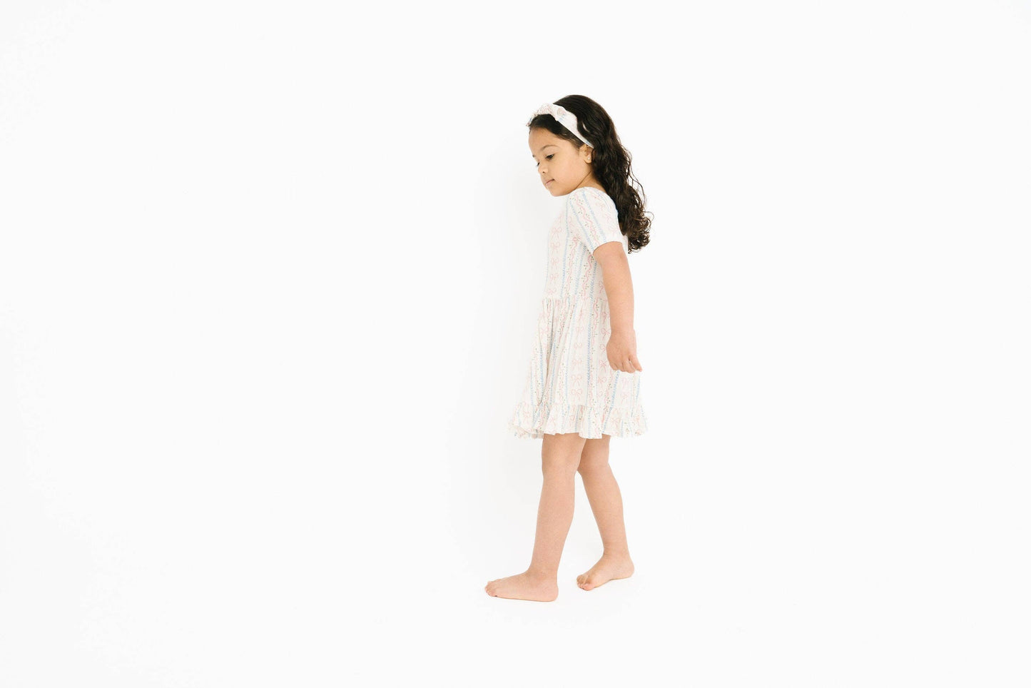 Dainty Bows Short Sleeve Bamboo Dress