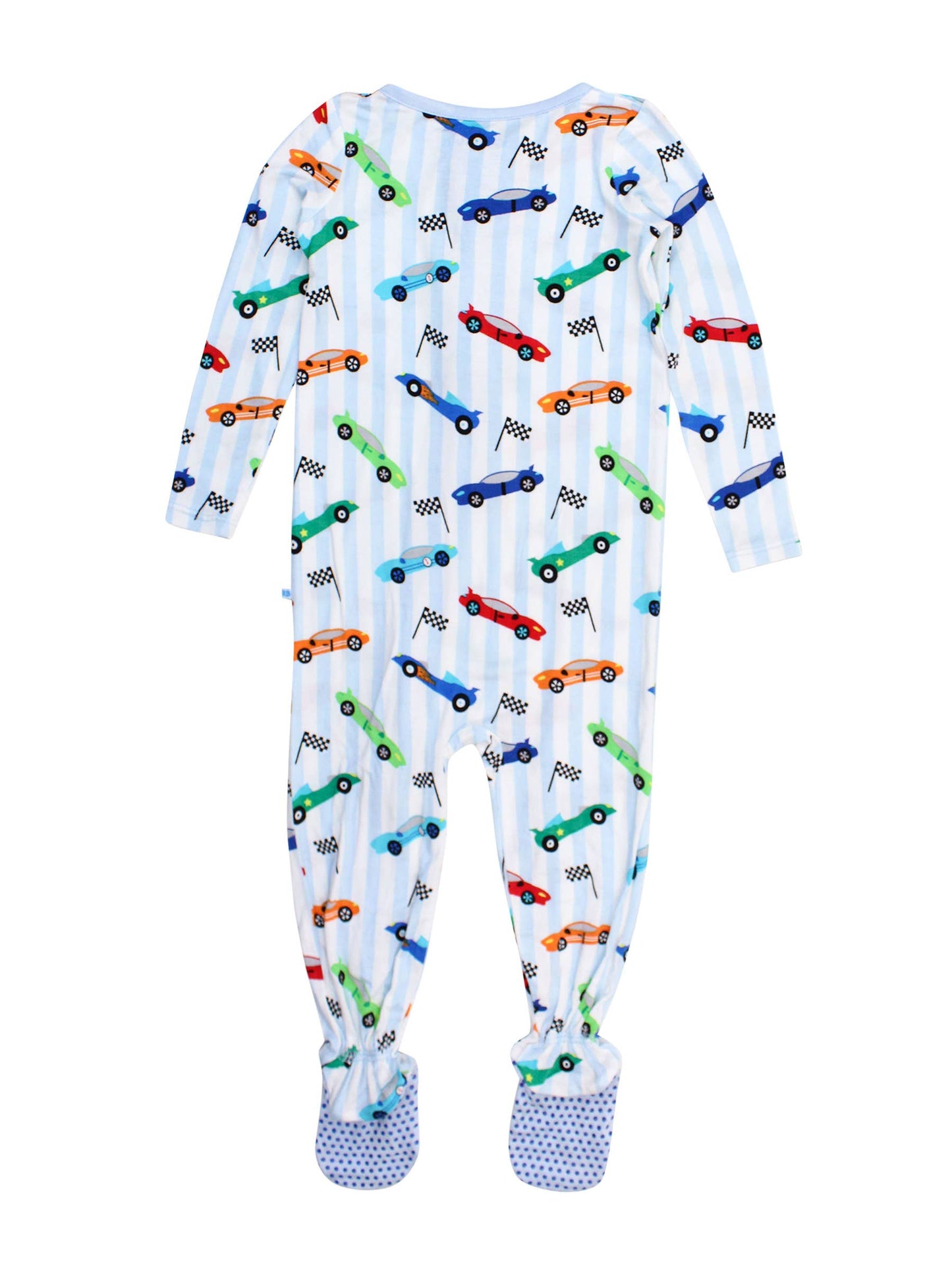 Baby Boys Let's Roll Bamboo Viscose Footed One Piece Pajama