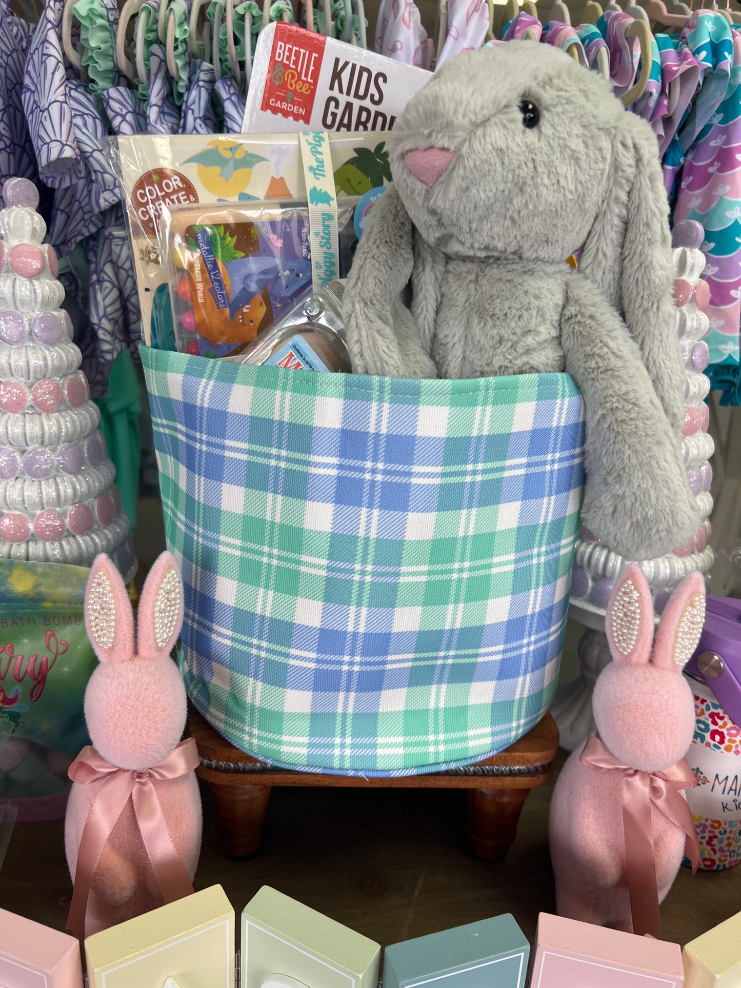 Easter basket plaid