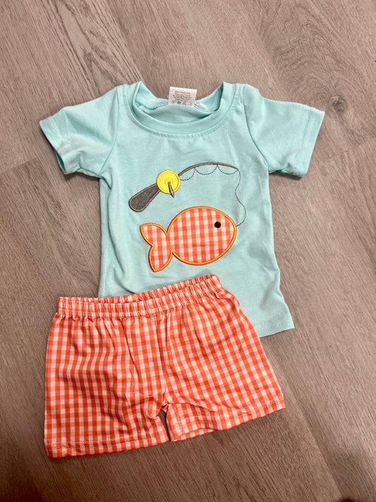 Plaid fish set