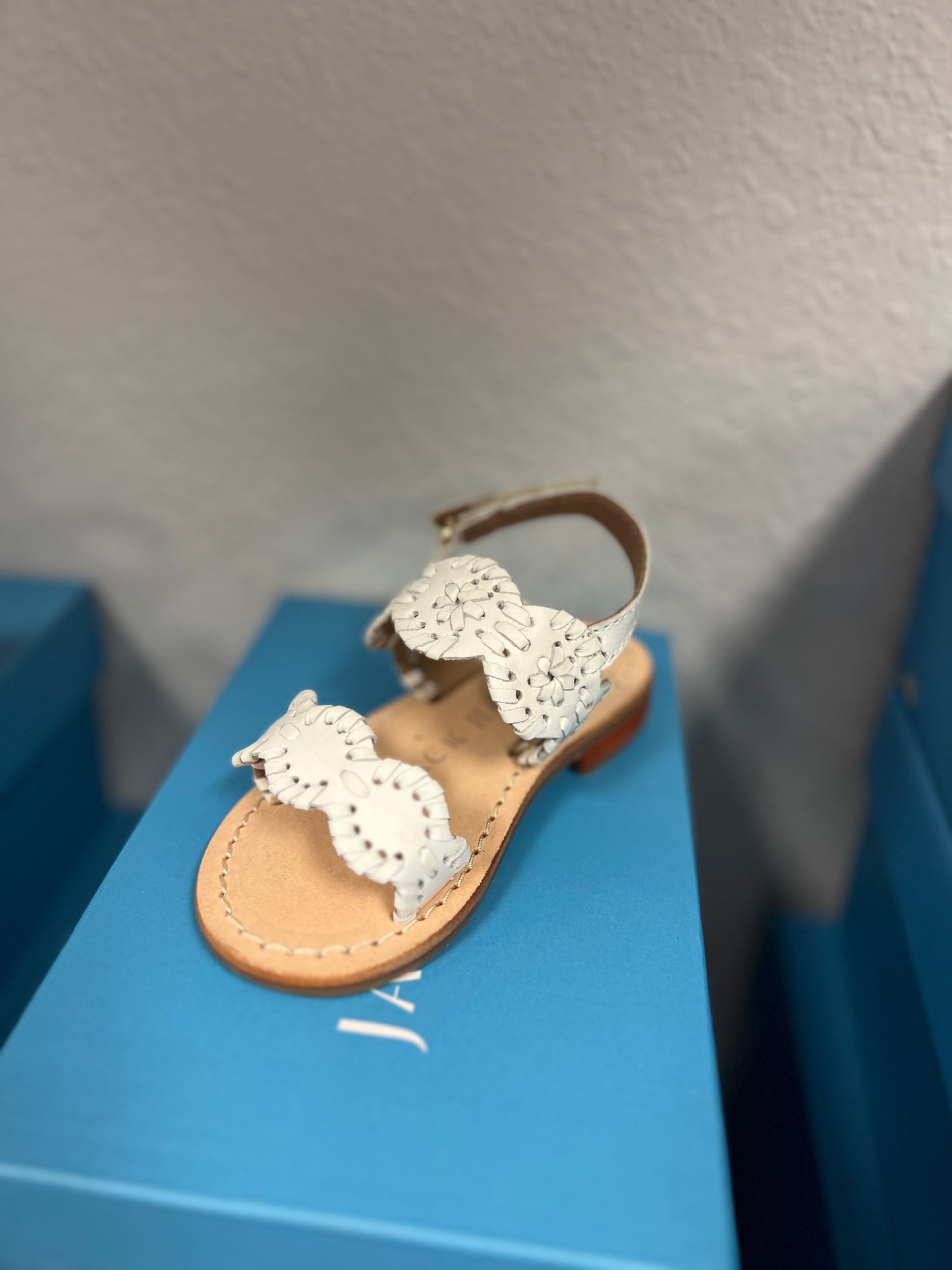 Toddler white flat sandal