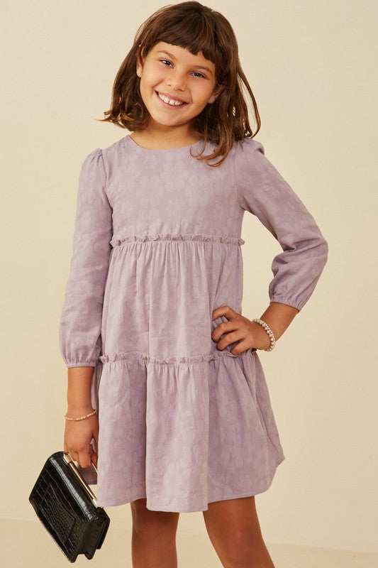 Finley lavender ruffle dress