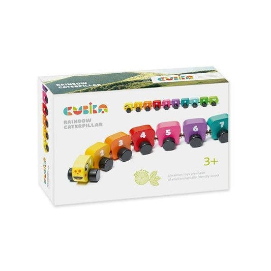 Cubika Wooden Toy Rainbow Caterpillar