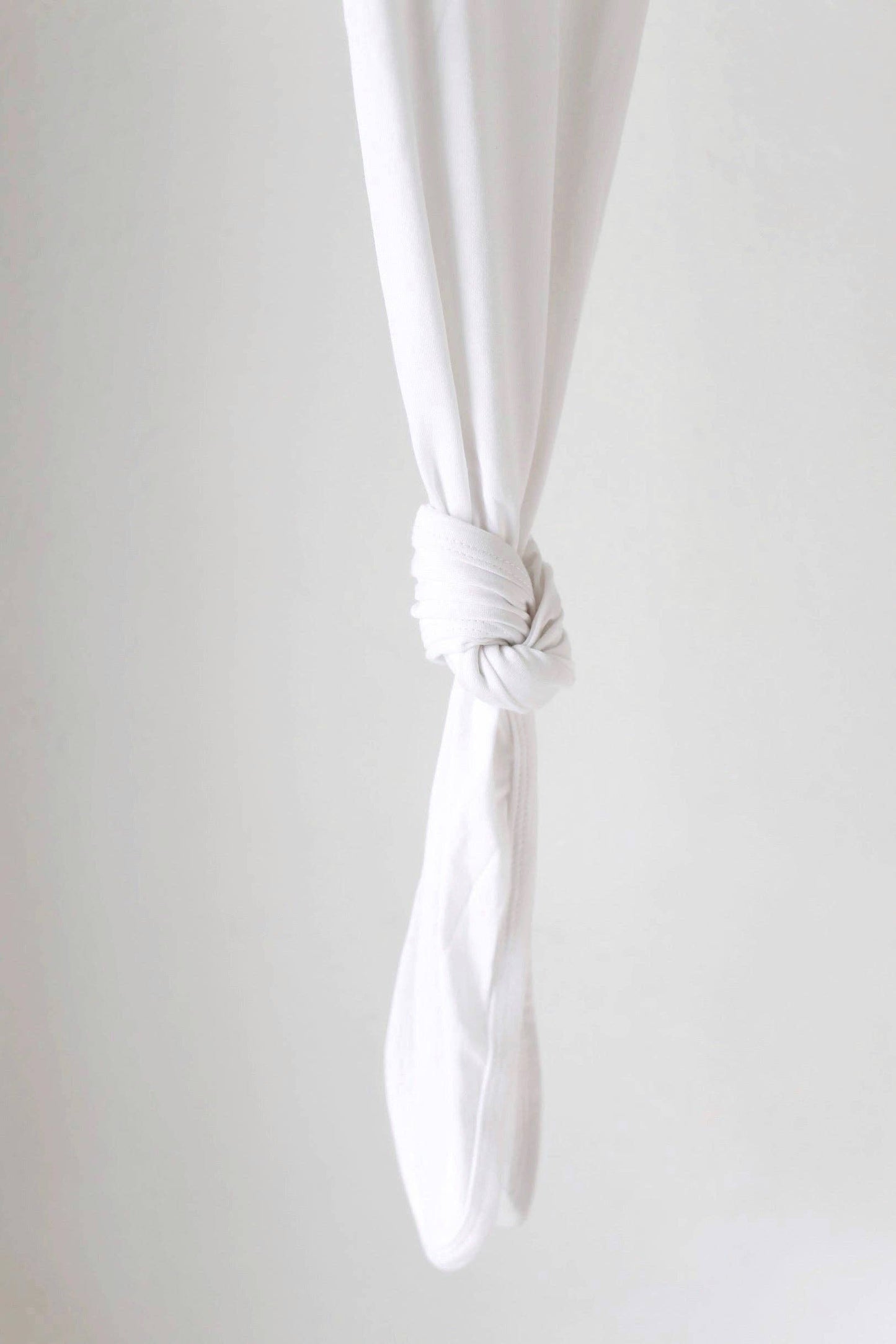 Cloud White Bamboo Knotted Gown