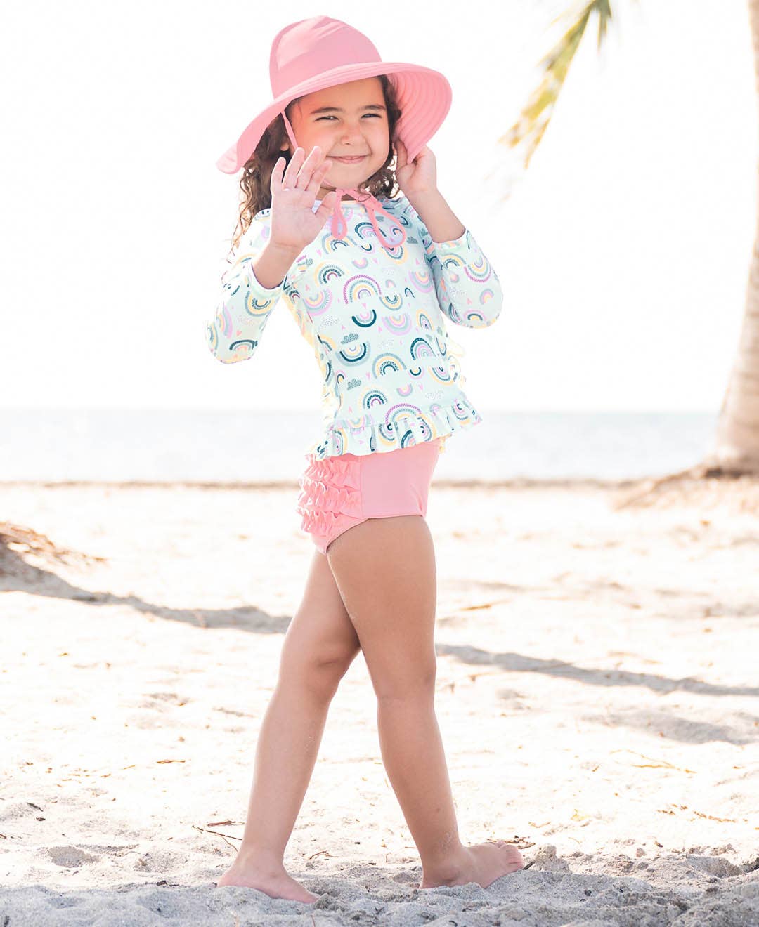 Girls Pink Swim Hat