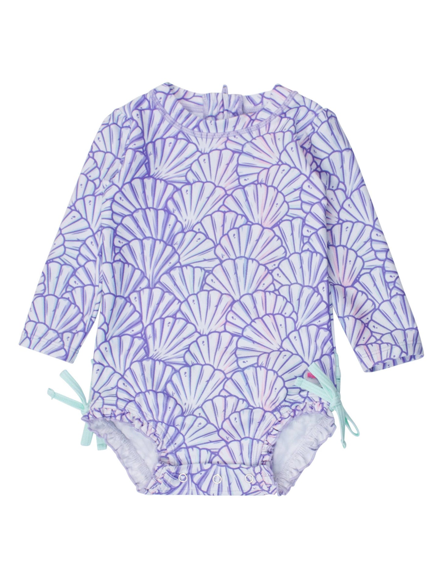 Baby Girls Magical Mermaid Long Sleeve One Piece Rash Guard