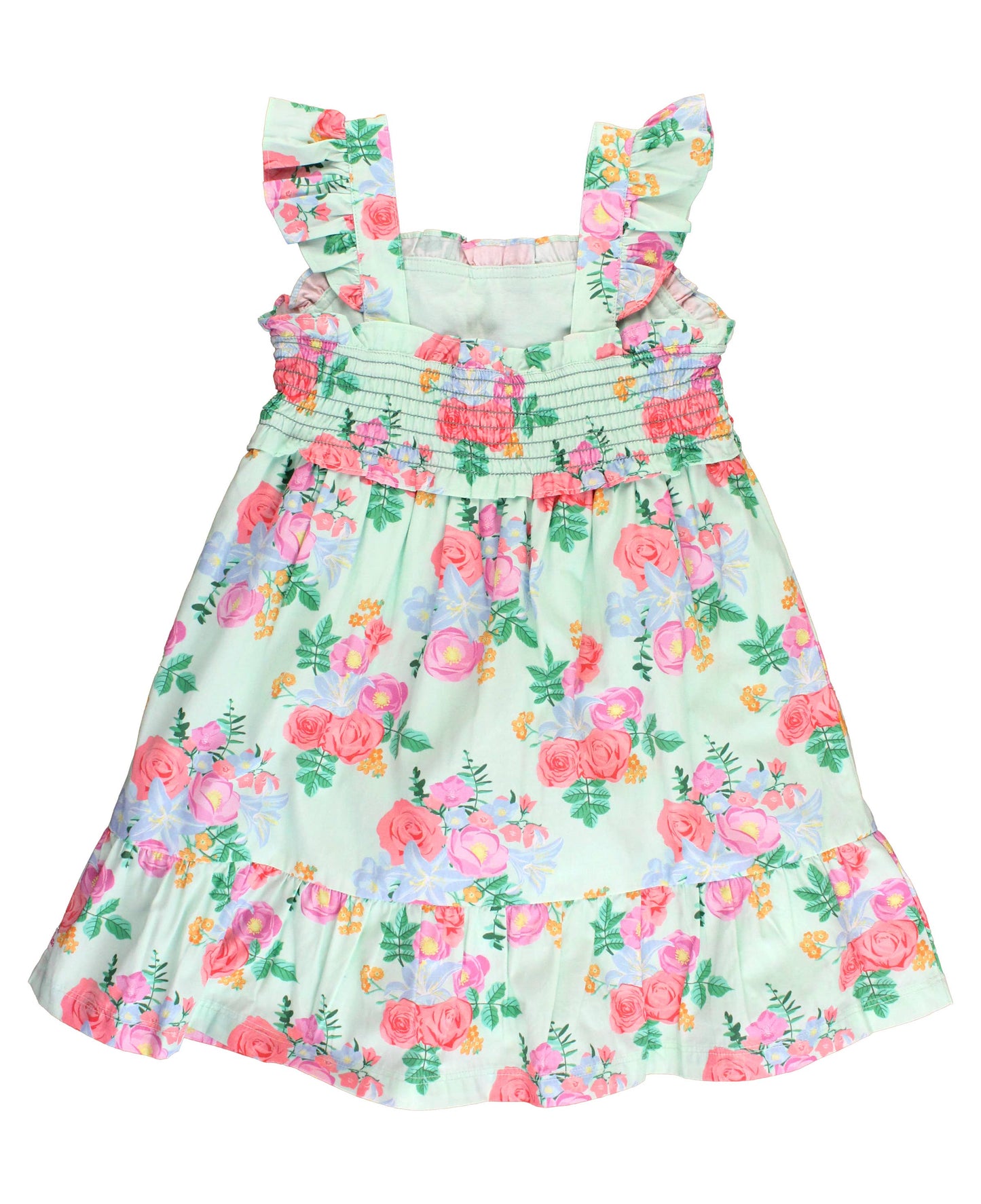 Girls Charming Meadow Smocked Flutter Strap Dress