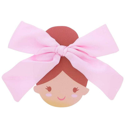 Kids Light PInk Satin Hair Bow