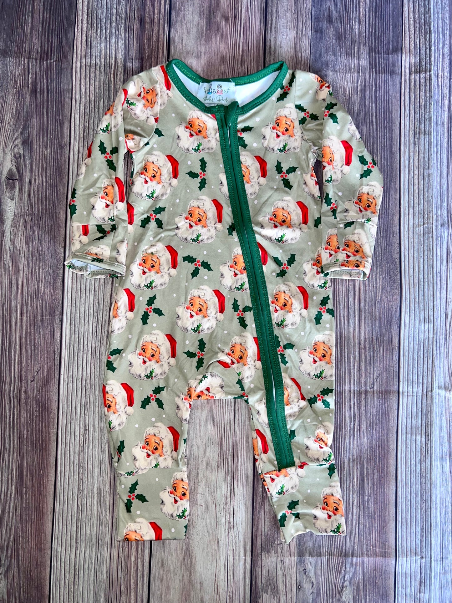 Vintage Santa zipper pajamas