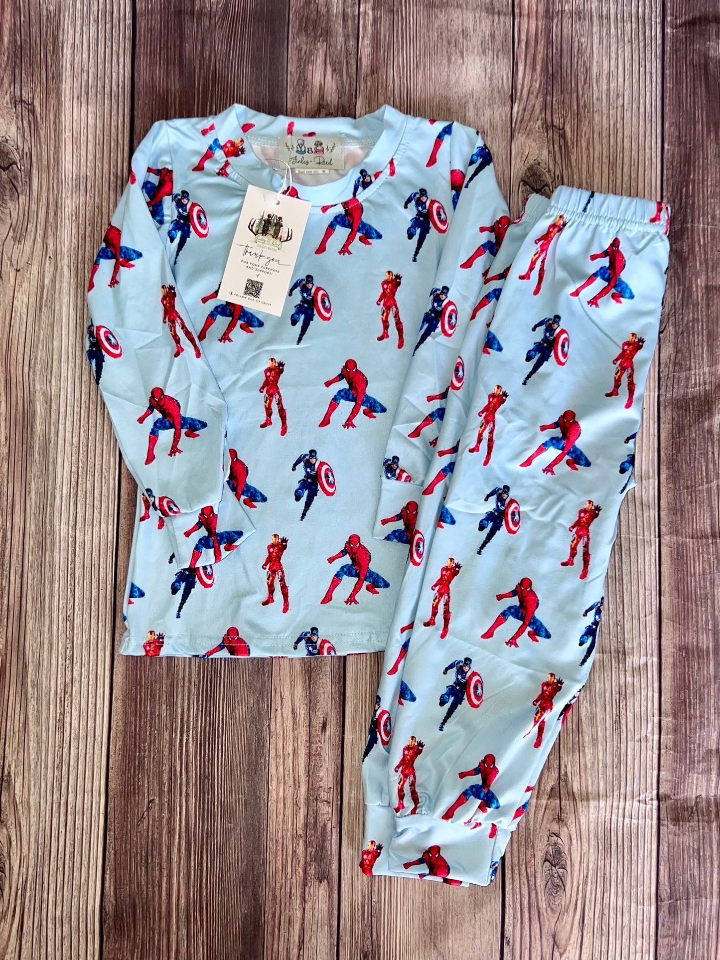 Hero long sleeve pajamas